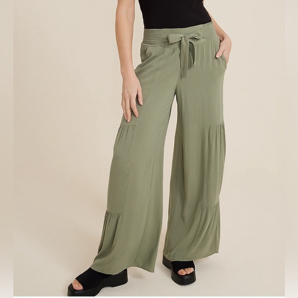 Maurices Pants - High Rise Tiered Wide Leg Pant